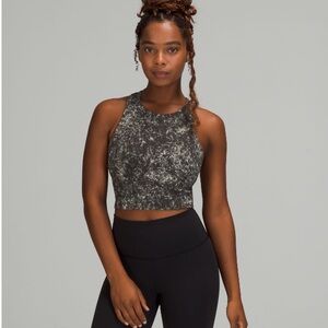 lululemon athletica Black and Gray Crop Top
